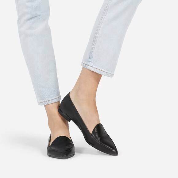 Everlane The Modern Point Loafer Black 5.5 NWB Made In Italy - Picture 5 of 8